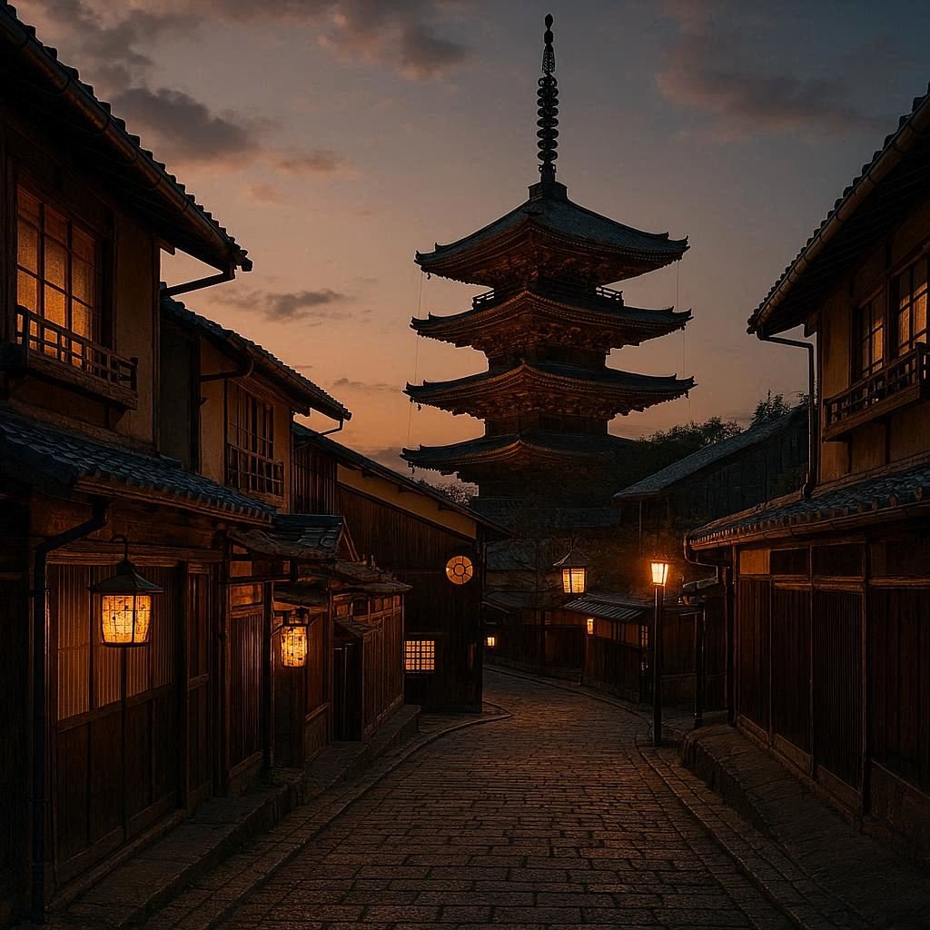 OIG2 (3) Cinematic Japanese street with lanterns and traditional houses representing Japan Travel Guide