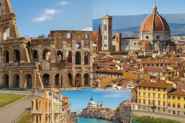Italy travel guide for first-time visitors exploring cities and countryside Rome, Venice, Florence, and Amalfi Coast attractions Italian cuisine, cultural experiences, and scenic views Iconic landmarks and hidden gems for travelers