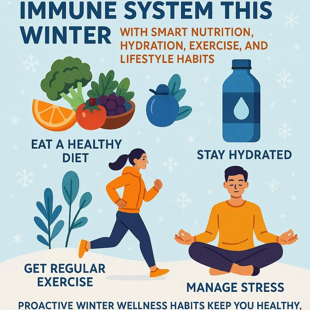 Winter wellness and immune system support Healthy habits for cold season prevention Boosting immunity during winter months Preventing seasonal illnesses and flu