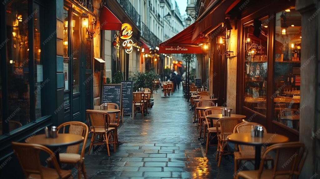 Quiet village street in Portugal with café showing authentic travel experience in Portugal Travel Guide 2026